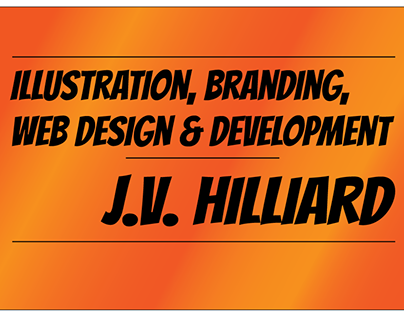 Logo and promotional work for novelist J.V. Hilliard