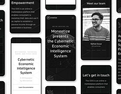 Blockchain based Economic model. Website Concept