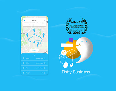 Fishy Business Adobe XD UXUI App Design Winner