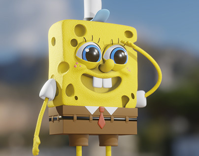 Spanch Bob 3d modeling