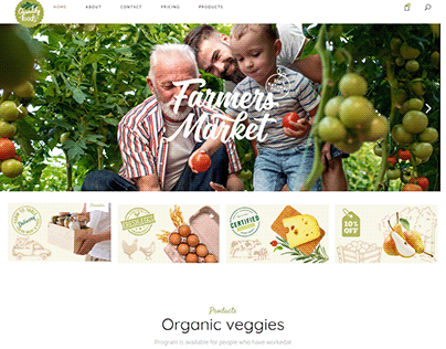 WordPress Website (Farmers Market - Home)