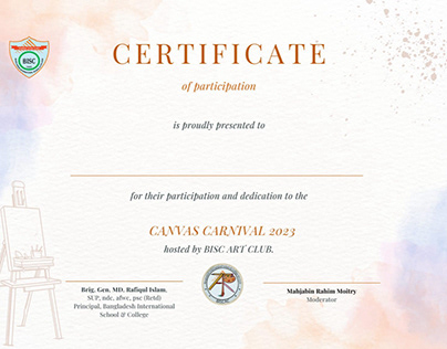Certificate design | art carnival