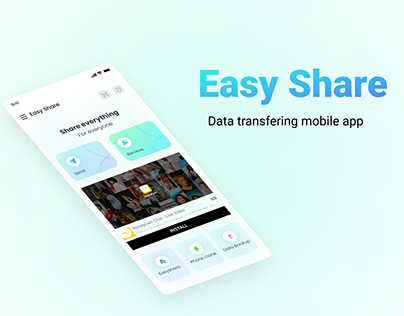 Data Transfer Mobile App Design