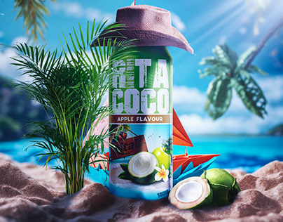 Coconut water Product manipulation in Photoshop