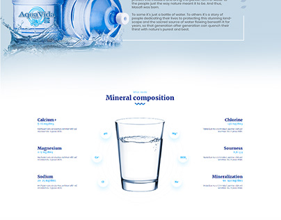 Mineral water Website UI Design