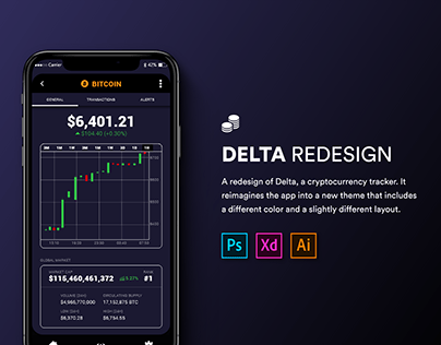Delta Recolor - Cryptocurrency Portfolio (Dark Blue)