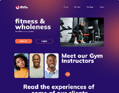 Gym/Fitness Centre Landing Page