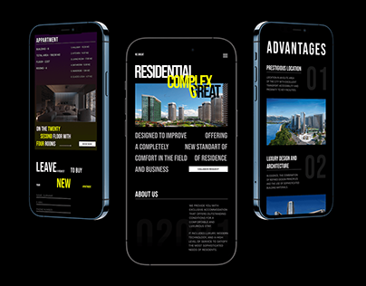 Landing page for premium residential complex