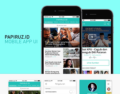 Papiruz.id Mobile App UI