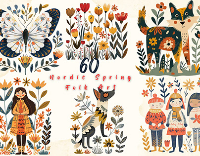 Nordic Spring Folk Art