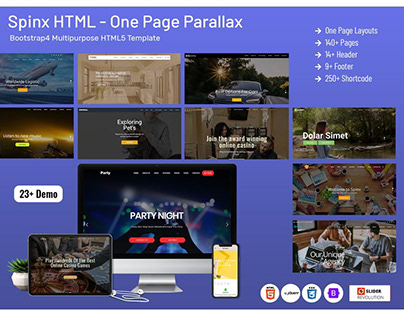 SpinX - Responsive HTML Template
