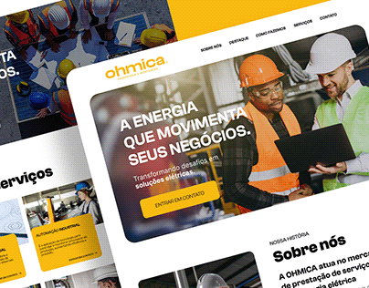UX/UI - One page | Ohmica Engenharia & Montagens