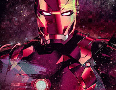 Iron Man Illustrated Poster