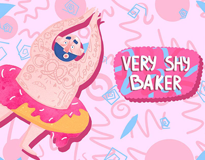 "Character design". Very shy baker.