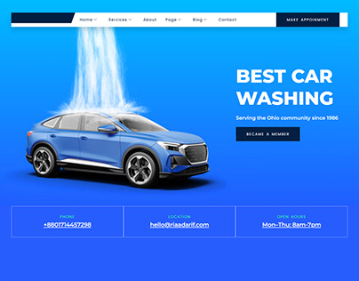 Car Washing & Cleaning Services Website | Web Design