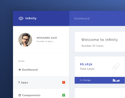 Infinity - Web Application Kit - Dashboard Template
