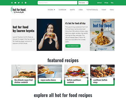 Hot Food Blog Website