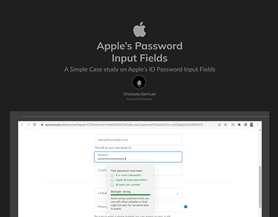 Apple ID Password Field Redesign