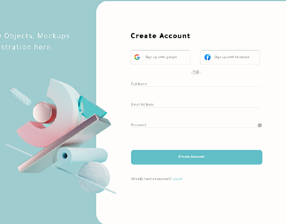 A create account page