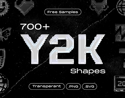 700+ Y2K Shapes (PNG&SVG)