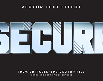 Secure 3d editable text style Template