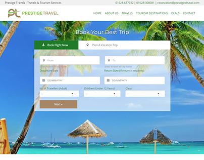 Travels & Tourism Company Web Design