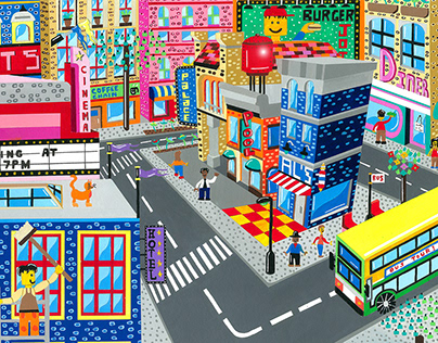 LEGO City Scene commission for Brick on the Dollar