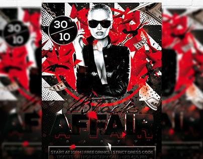Black Affair - PSD Flyer + Facebook Cover