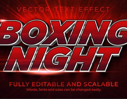 Boxing Night Editable Text Effect