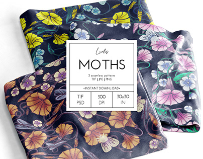 MOTHS - seamless patterns p.2
