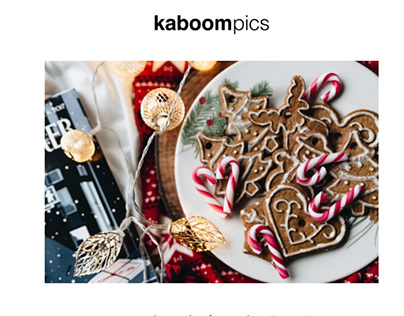 Kaboom pics Newsletter Email Template Design