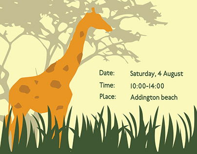Safari themed birthday invite
