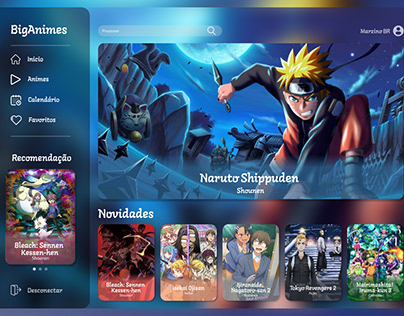 Anime Streaming Website Design UI - Concept