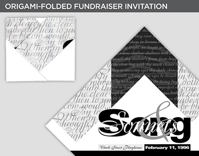 Origami-Folded Fundraiser Invitation