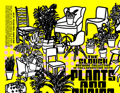 Plants and Chairs Folk Beer Label - The Slough