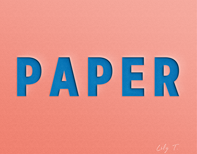 PS - Paper cutout text effect