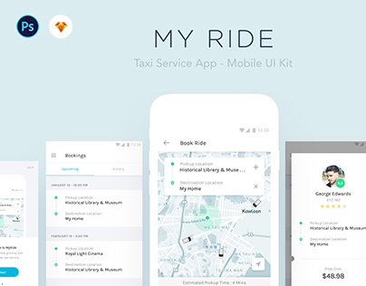 MY RIDE - Taxi App UI Kit