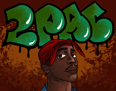 Tupac Shakur- Caricature