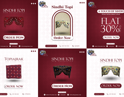 Sindi Brand Post Design || Topi Ajrak post