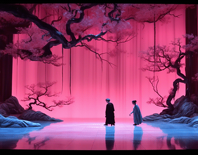 Kunqu Opera "Peach Blossom Fan" stage concept design