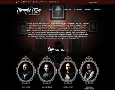 Turnpike Tattoos Web Design & Photography