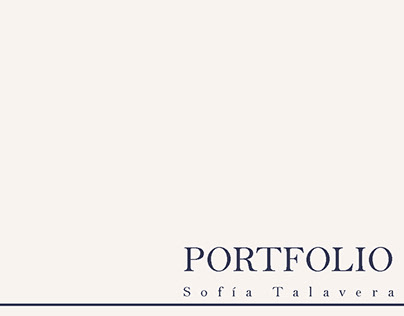 Portfolio Sofía Talavera