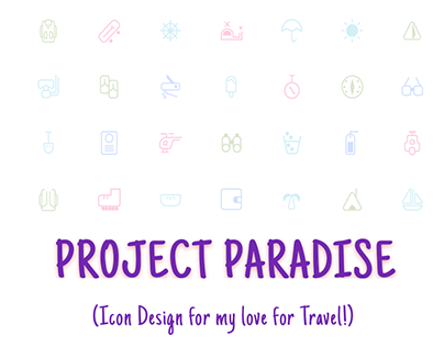 Project Paradise :Travel Icon Design
