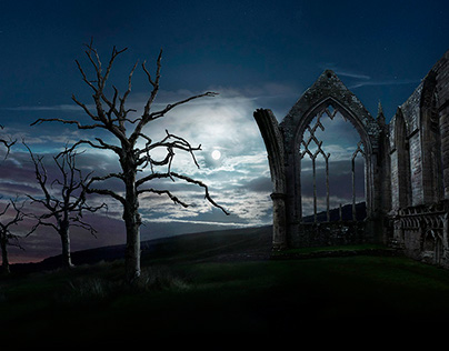 Moonlit Abbey