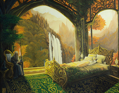 - A Shelter in Rivendell - oils on canvas 80x100 cm.