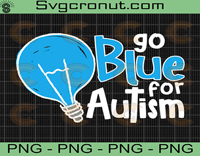 Designs Go Blue for Autism PNG