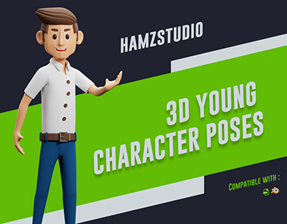 3D Young Character Poses