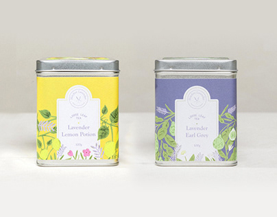 Tea illustrations - Hitchin Lavender