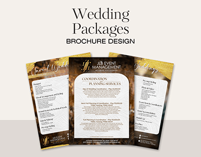 Brochure Design Wedding Packages