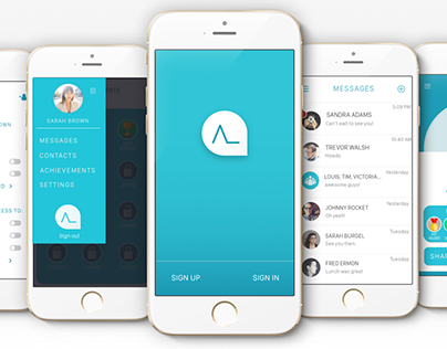 AL - iOS Messaging App Design Concept